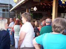 Debra Warner Schultz, Don Orcutt, Kathy Blumer Kronstedt (in green), Sally Lahl Bruce, Jean Hendricks Doutt, Signe Hilmo Conover, Marcia Linville Gray-Lossing, Dave Conover, Roberta Guldner